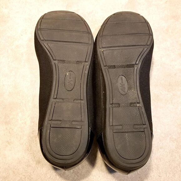 Anne Klein Sport Womens Amuzement Size 7.5 Black Textile Slip On Ballet Flats - Picture 9 of 10